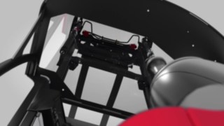 Die exzellente Sicht aus der geräumigen Fahrerkabine der X-Range Bild aus der Videoanimation zur exzellenten Sicht aus der Fahrerkabine des Schubstaplers der X-Range Reihe