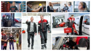 Meeting im Büro mit Mitarbeitern bei Linde Material Handling